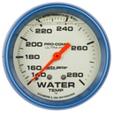 AutoMeter 2-5/8" WATER TEMPERATURE, LIQUID FILLED, 140-280 °F, 6 FT., MECHANICAL, ULTRA-NITE