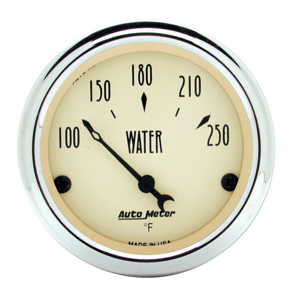AutoMeter 2-1/16" WATER TEMPERATURE, 100-250 °F, AIR-CORE, ANTIQUE BEIGE