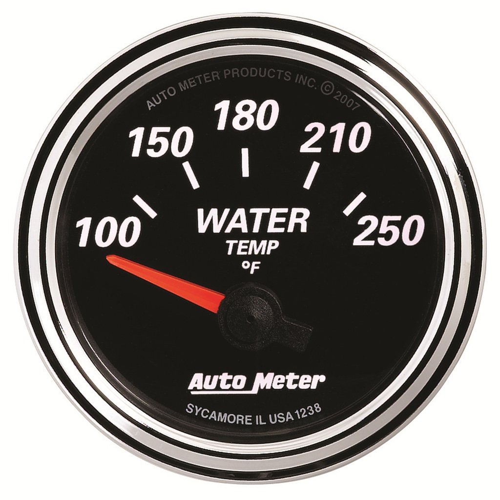 AutoMeter 2-1/16" WATER TEMPERATURE, 100-250 °F, AIR-CORE, DESIGNER BLACK II