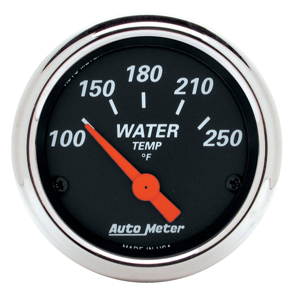 AutoMeter 2-1/16" WATER TEMPERATURE, 100-250 °F, AIR-CORE, DESIGNER BLACK