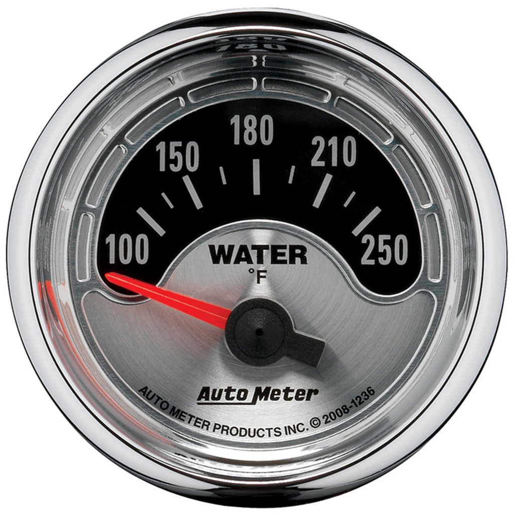 AutoMeter 2-1/16" WATER TEMPERATURE, 100-250 °F, AIR-CORE, AMERICAN MUSCLE