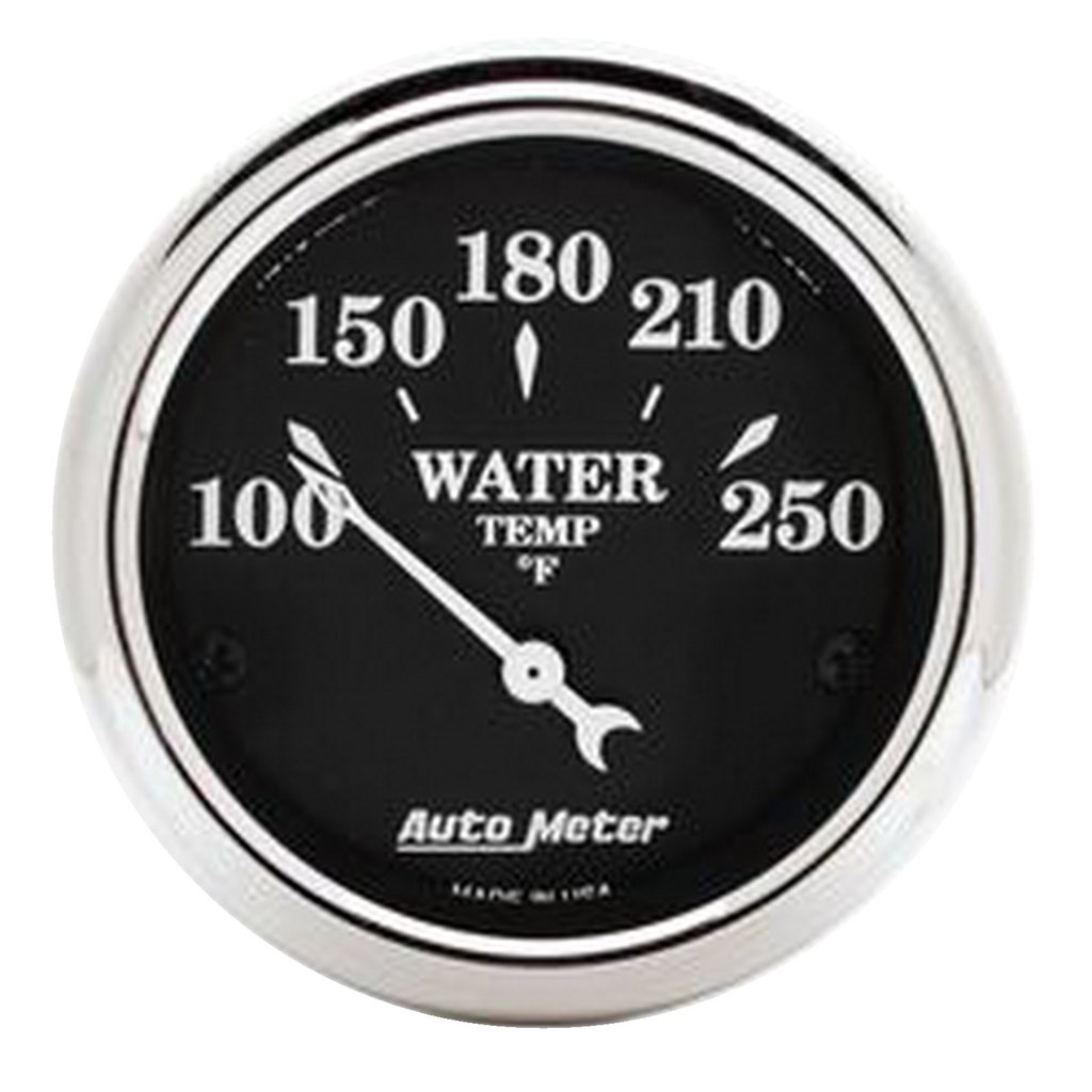 AutoMeter 2-1/16" WATER TEMPERATURE, 100-250 °F, AIR-CORE, OLD TYME BLACK