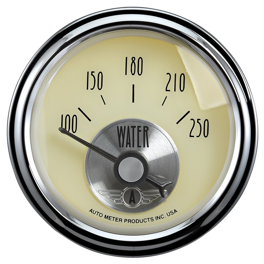 AutoMeter 2-1/16" WATER TEMPERATURE, 100-250 °F, AIR-CORE, PRESTIGE ANTIQUE IVORY