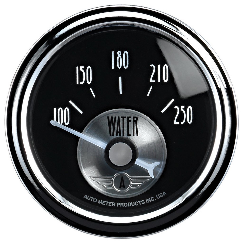 AutoMeter 2-1/16" WATER TEMPERATURE, 100-250 °F, AIR-CORE, PRESTIGE BLACK DIAMOND