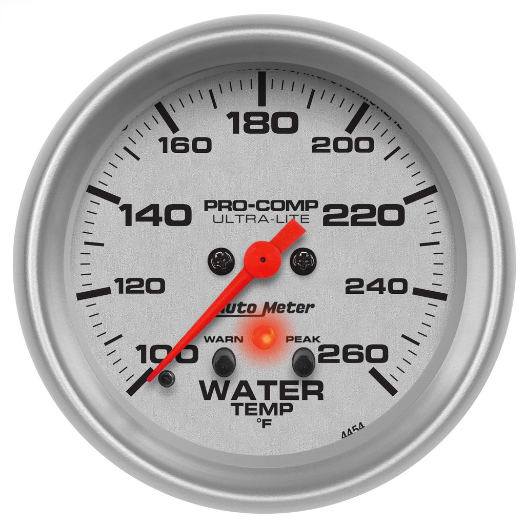 AutoMeter 2-5/8" WATER TEMPERATURE, 100-260 °F, STEPPER MOTOR, ULTRA-LITE