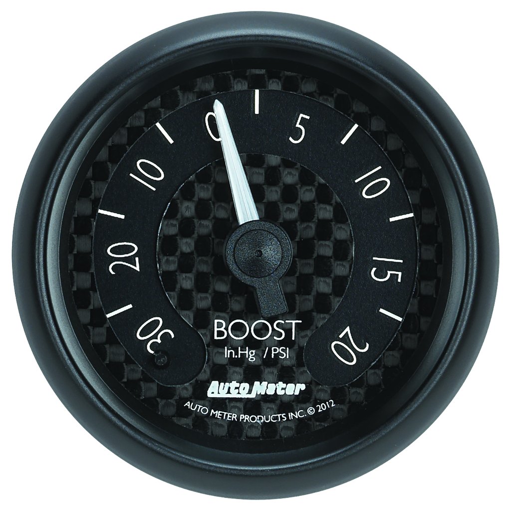 AutoMeter 2-1/16" BOOST/VACUUM, 30 IN HG/20 PSI, MECHANICAL, GT