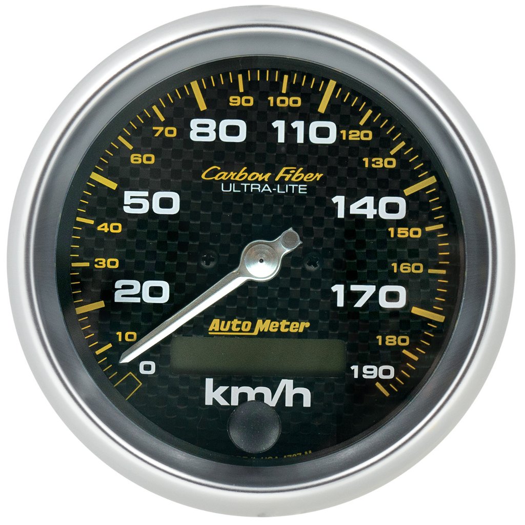 AutoMeter 3-3/8" SPEEDOMETER, 0-190 KM/H, ELECTRIC, CARBON FIBER