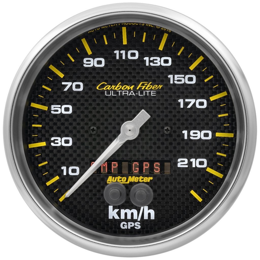 AutoMeter 5" GPS SPEEDOMETER, 0-225 KM/H, CARBON FIBER