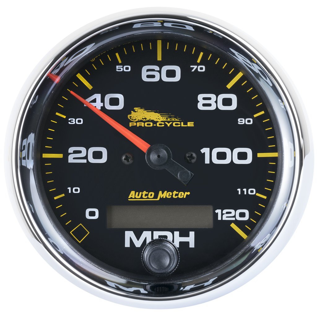AutoMeter 3-3/4" SPEEDOMETER, 0-120 MPH, ELECTRIC, BLACK, PRO-CYCLE