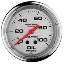 AutoMeter 2-5/8" OIL PRESSURE, 0-100 PSI, MECHANICAL, MARINE CHROME