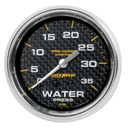 AutoMeter 2-5/8" WATER PRESSURE, 0-35 PSI, MECHANICAL, MARINE CARBON FIBER