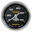 AutoMeter 2-1/16" OIL PRESSURE, 0-100 PSI, MECHANICAL, MARINE CARBON FIBER
