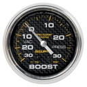 AutoMeter 2-5/8" VACUUM/BOOST, 30 IN HG/20 PSI, MECHANICAL, MARINE CARBON FIBER