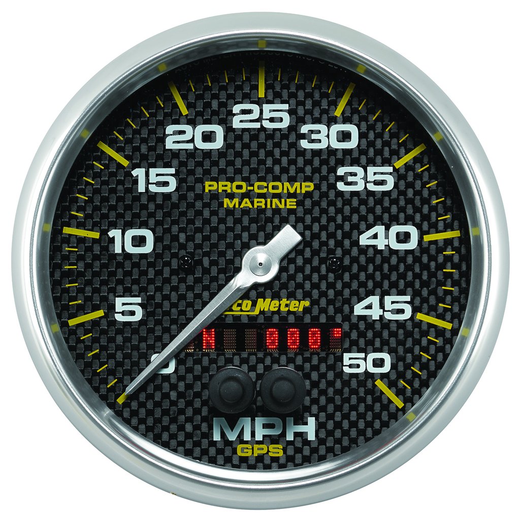 AutoMeter 5" GPS SPEEDOMETER, 0-50 MPH, MARINE CARBON FIBER