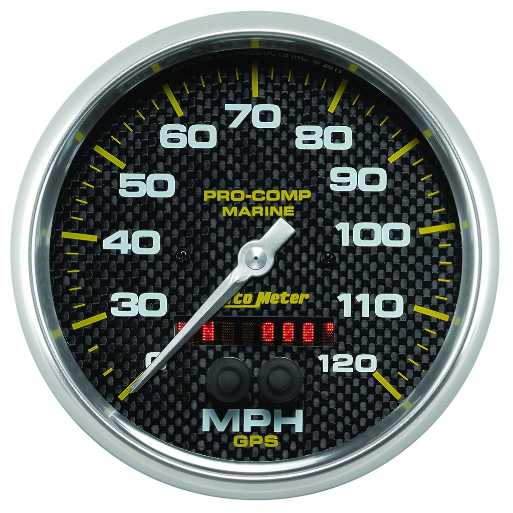AutoMeter 5" GPS SPEEDOMETER, 0-120 MPH, MARINE CARBON FIBER