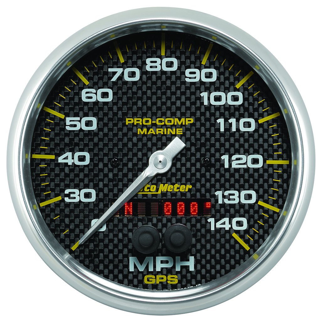 AutoMeter 5" GPS SPEEDOMETER, 0-140 MPH, MARINE CARBON FIBER