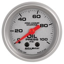AutoMeter 2-1/16" OIL PRESSURE, 0-100 PSI, MECHANICAL, MARINE SILVER