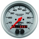 AutoMeter 3-3/8" GPS SPEEDOMETER, 0-100 MPH, MARINE SILVER