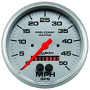 AutoMeter 5" GPS SPEEDOMETER, 0-50 MPH, MARINE SILVER