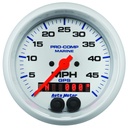 AutoMeter 3-3/8" GPS SPEEDOMETER, 0-50 MPH, MARINE WHITE