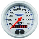 AutoMeter 3-3/8" GPS SPEEDOMETER, 0-120 MPH, MARINE WHITE