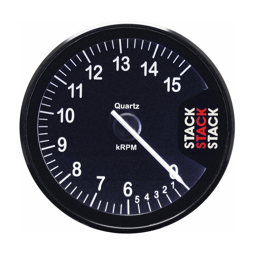 AutoMeter TACHOMETER, CLUBMAN, 80MM, BLACK, 0-6-15K RPM