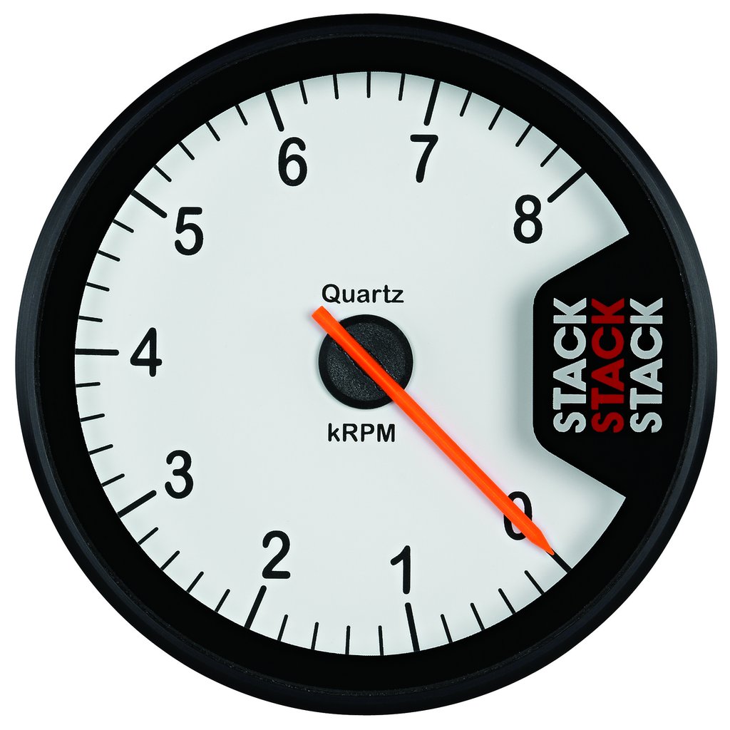 AutoMeter TACHOMETER, CLUBMAN, 80MM, WHITE, 0-8K RPM