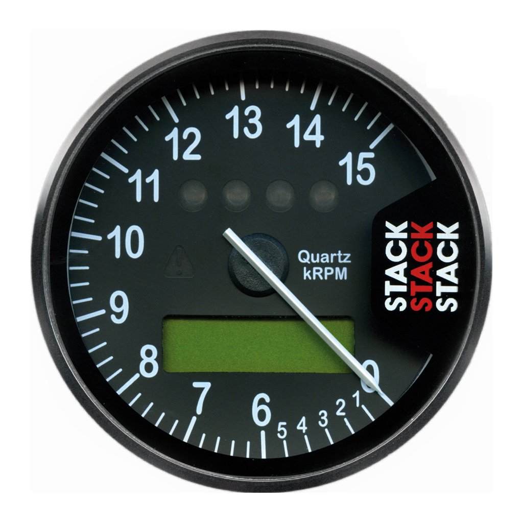 AutoMeter DISPLAY TACHOMETER, BLACK, 0-6-15K RPM
