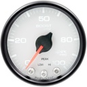 AutoMeter 2-1/16" BOOST, 0-100 PSI, STEPPER MOTOR, SPEK-PRO, WHITE DIAL, BLACK BEZEL, CLEAR LENS