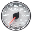 AutoMeter 2-1/16" OIL PRESSURE, 0-120 PSI, STEPPER MOTOR, SPEK-PRO, WHITE DIAL, CHROME BEZEL, CLEAR LENS