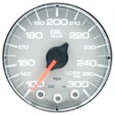 AutoMeter 2-1/16" OIL TEMPERATURE, 100-300 °F, STEPPER MOTOR, SPEK-PRO, SILVER DIAL, CHROME BEZEL, FLAT ANTIGLARE LENS