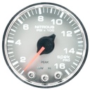 AutoMeter 2-1/16" NITROUS PRESSURE, 0-1600 PSI, STEPPER MOTOR, SPEK-PRO, SILVER DIAL, CHROME BEZEL, CLEAR LENS