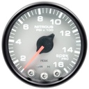 AutoMeter 2-1/16" NITROUS PRESSURE, 0-1600 PSI, STEPPER MOTOR, SPEK-PRO, SILVER DIAL, BLACK BEZEL, CLEAR LENS