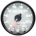 AutoMeter 2-1/16" FUEL RAIL PRESSURE, 3-30K PSI, STEPPER MOTOR, SPEK-PRO, SILVER DIAL, BLACK BEZEL, CLEAR LENS