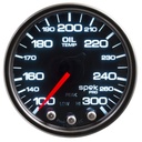 AutoMeter 2-1/16" OIL TEMPERATURE, 100-300 °F, STEPPER MOTOR, SPEK-PRO, BLACK DIAL, BLACK BEZEL, SMOKED LENS