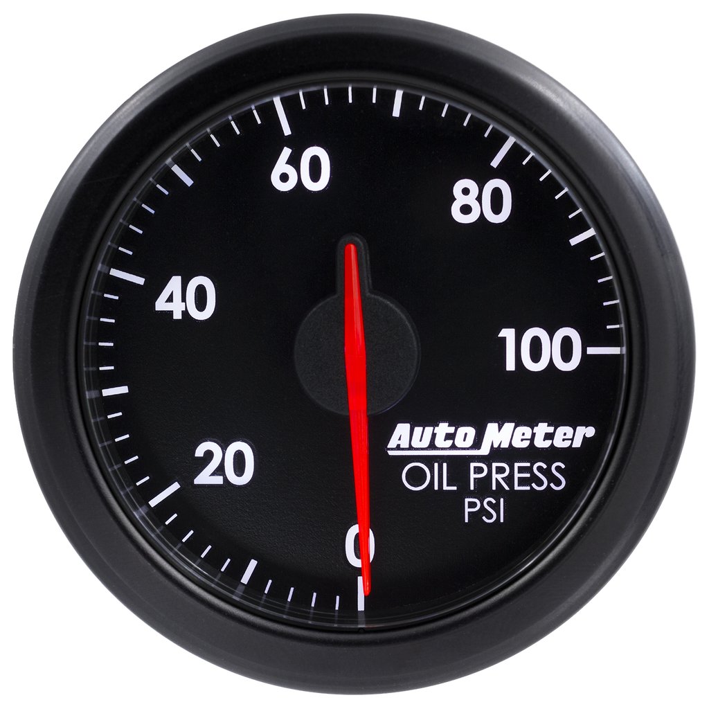 AutoMeter 2-1/16" OIL PRESS, 0-100 PSI, AIR-CORE, AIRDRIVE, BLACK