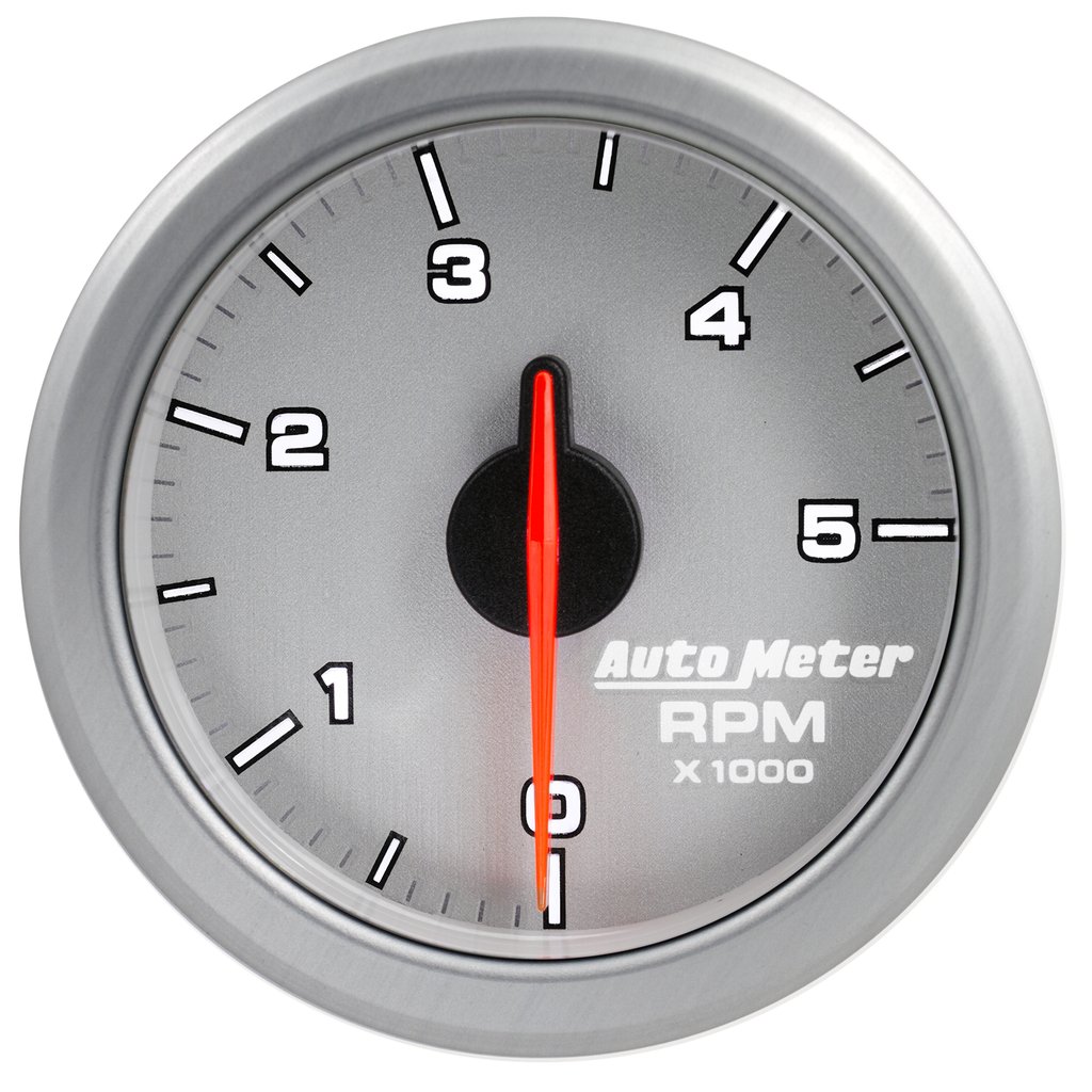 AutoMeter 2-1/16" TACH, 0-5,000 RPM, AIR-CORE, AIRDRIVE, SILVER