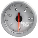 AutoMeter 2-1/16" TACH, 0-5,000 RPM, AIR-CORE, AIRDRIVE, SILVER