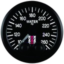 AutoMeter WATER TEMP, PRO-CONTROL, 52MM, BLK, 100-260 °F, STEPPER MOTOR, 1/8" NPTF MALE