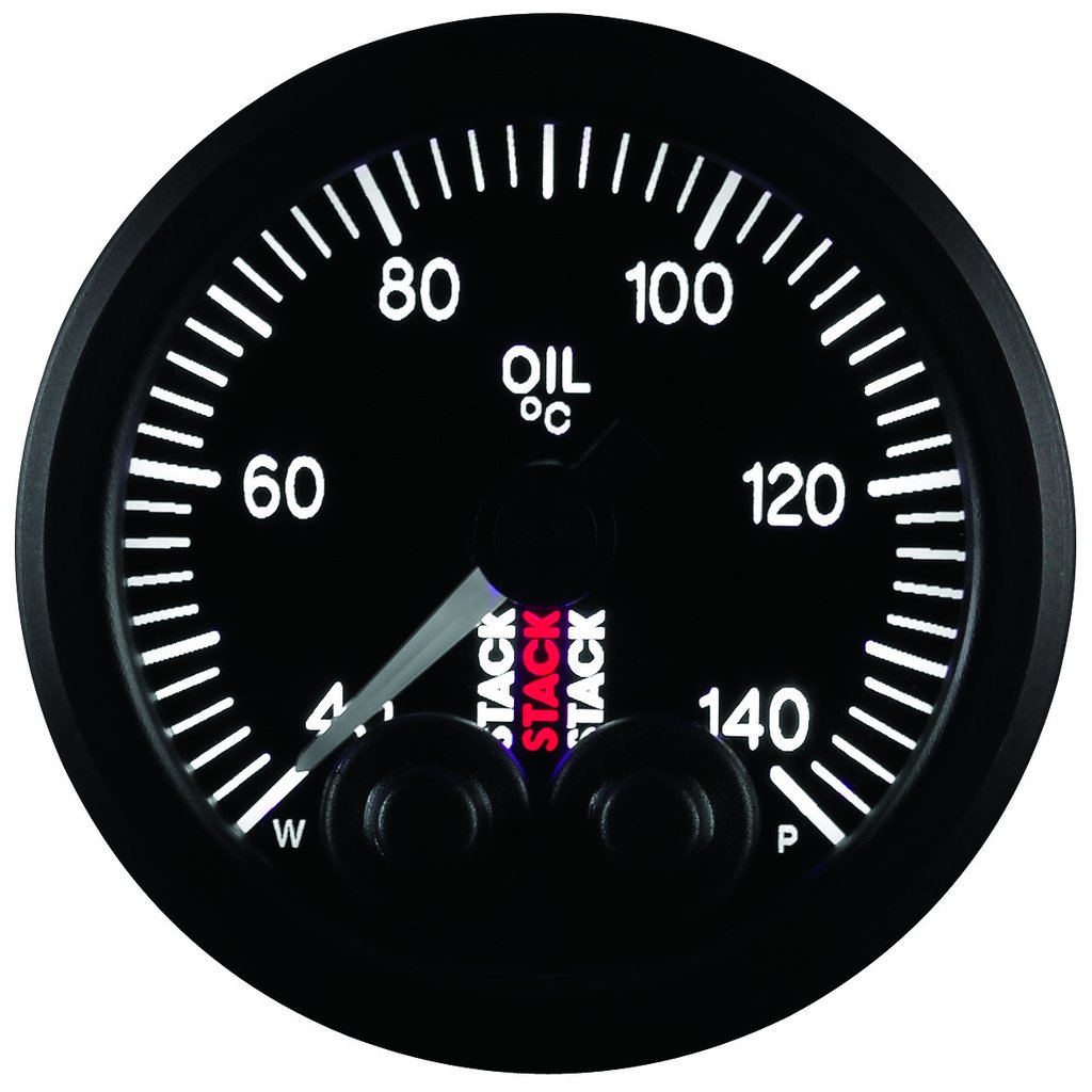 AutoMeter OIL TEMP, PRO-CONTROL, 52MM, BLK, 40-140 °C, 1/8" NPTF MALE