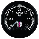 AutoMeter 52MM, BOOST PRESS, PRO-CONTROL, BLK, -1 TO +2 BAR, INCL. T-FITTING