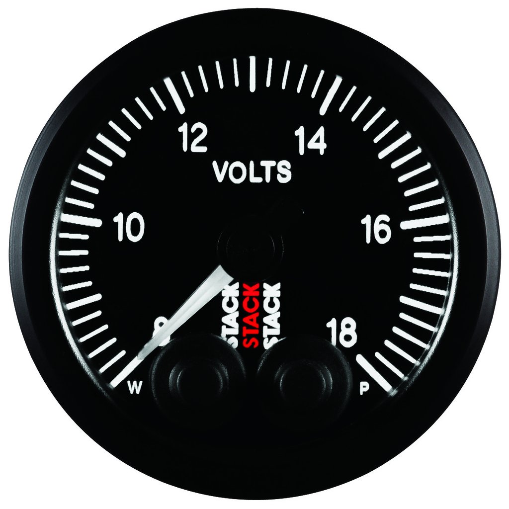 AutoMeter BATTERY VOLTAGE, PRO-CONTROL, 52MM, BLK, 8-18V