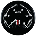 AutoMeter BATTERY VOLTAGE, PRO-CONTROL, 52MM, BLK, 8-18V