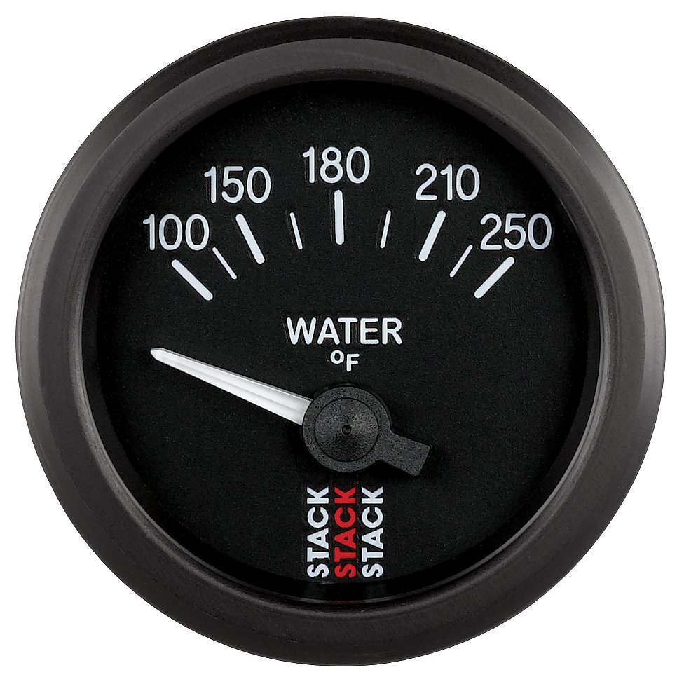 AutoMeter WATER TEMP, ELECTRIC, 52MM, BLK, 100-250 °F, AIR-CORE, 1/8" NPTF