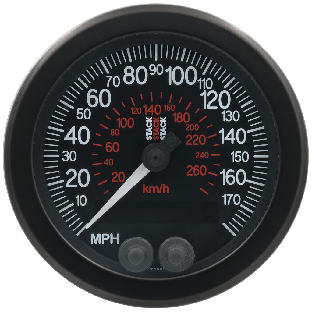 AutoMeter 88MM SPEEDOMETER, GPS, 0-180 MPH / 260 KM/H, STACK BLK