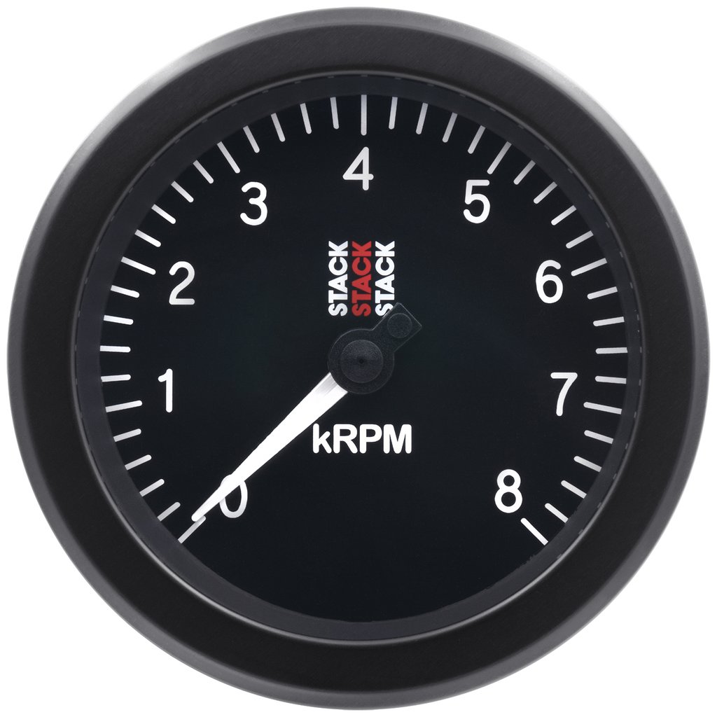 AutoMeter TACHOMETER, SPORT, 88MM, BLACK, 0-8K RPM