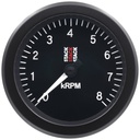 AutoMeter TACHOMETER, SPORT, 88MM, BLACK, 0-8K RPM