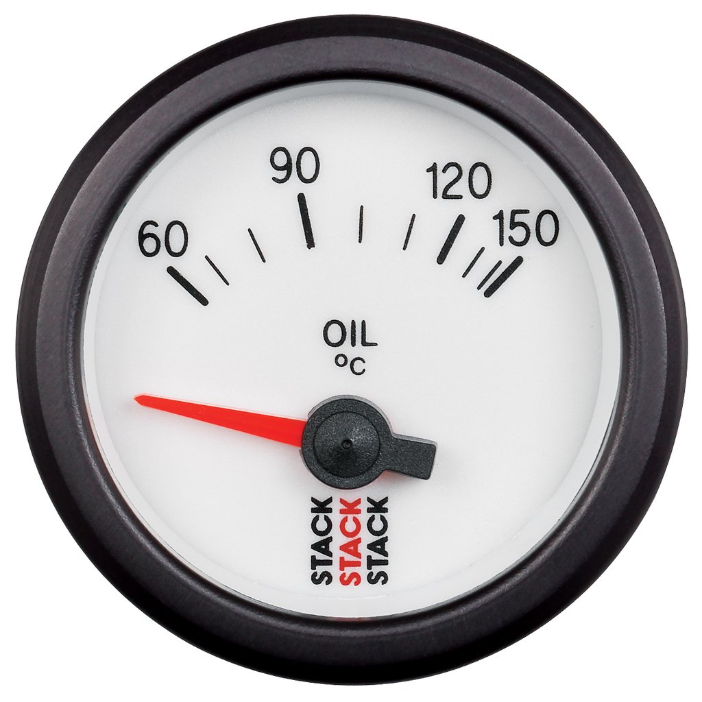 AutoMeter OIL TEMP, ELECTRIC, 52MM, WHT, 60-150 °C, AIR-CORE, M10 MALE