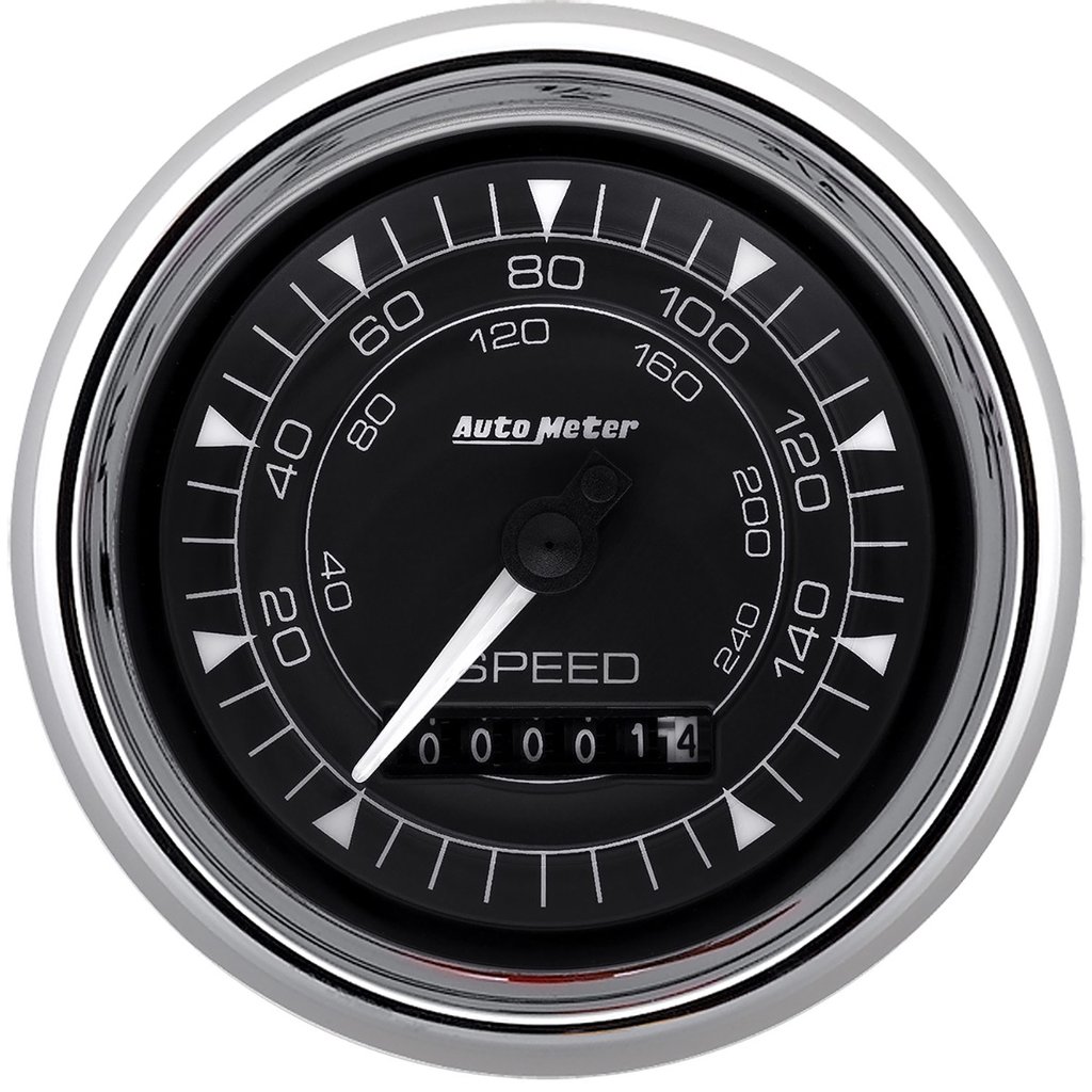 AutoMeter 3-3/8" SPEEDOMETER 160MPH ELEC. PROGRAMMABLE CHRONO CHROME