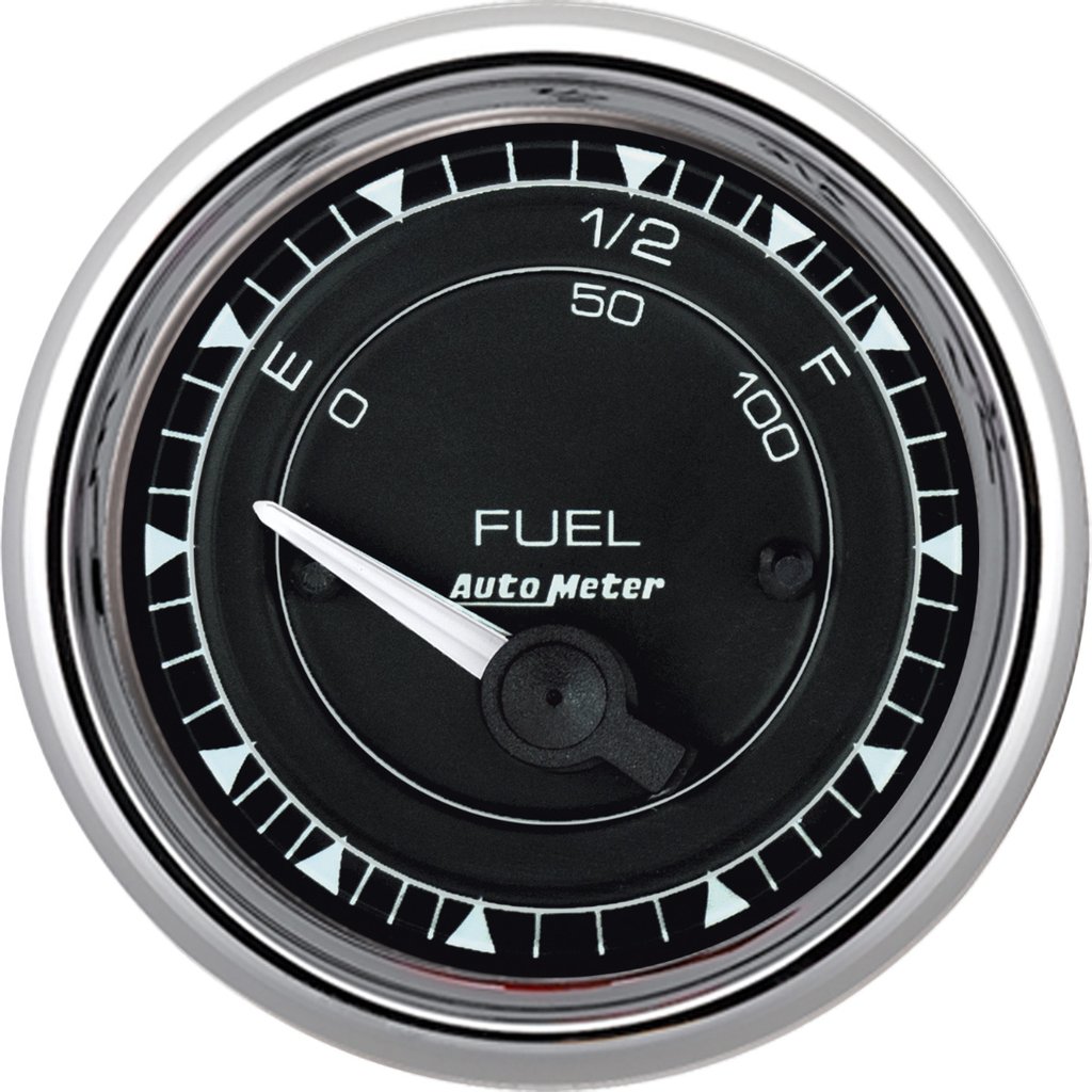 AutoMeter 2-1/16" FUEL LEVEL, 73 E 8-12F Ω, CHRONO CHROME